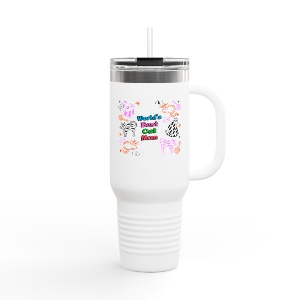 Cat Mom Insulated Travel Mug - Image 4