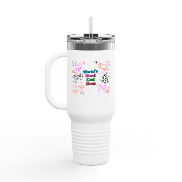 Cat Mom Insulated Travel Mug - Image 6